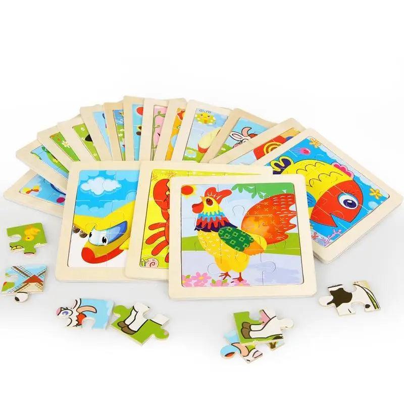 STEVEVEX Wooden 3D Tangram Puzzle for Kids