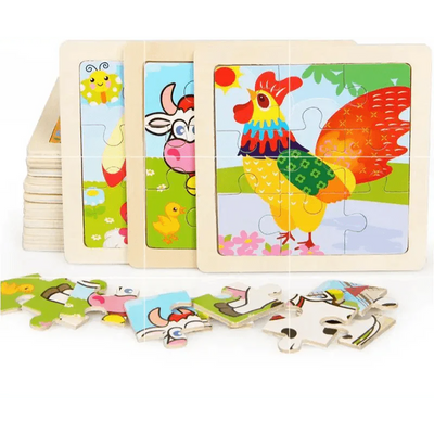 STEVEVEX Wooden 3D Tangram Puzzle for Kids