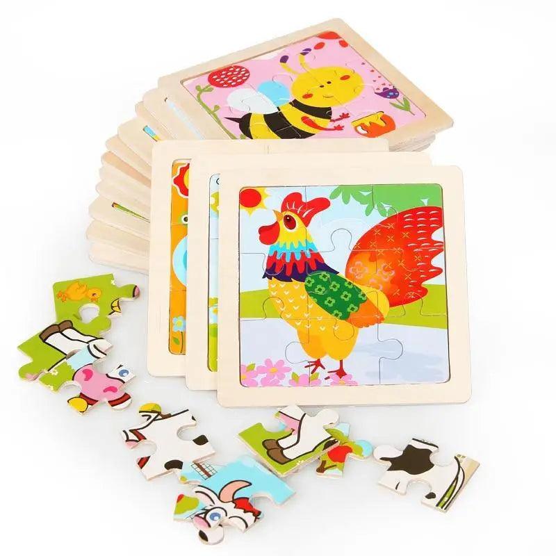 STEVEVEX Wooden 3D Tangram Puzzle for Kids