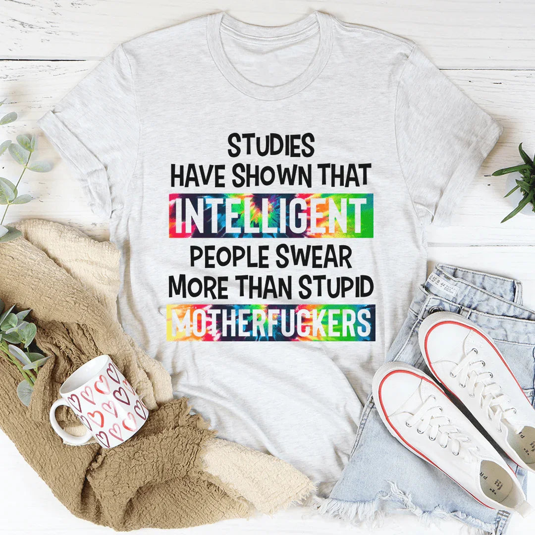 Camiseta de gente inteligente que dice palabrotas