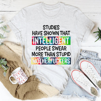 Camiseta de gente inteligente que dice palabrotas