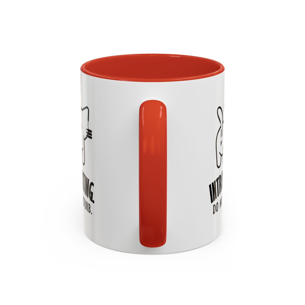 Introverting. Do Not Disturb. Two-Tone Cat Coffee Mug