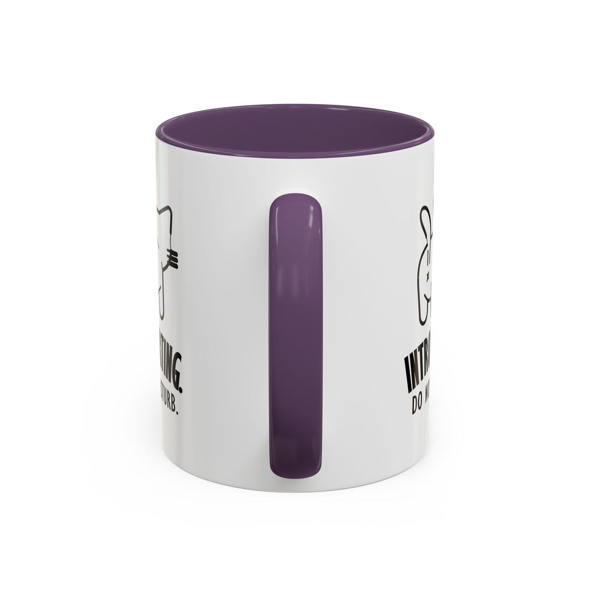 Introverting. Do Not Disturb. Two-Tone Cat Coffee Mug