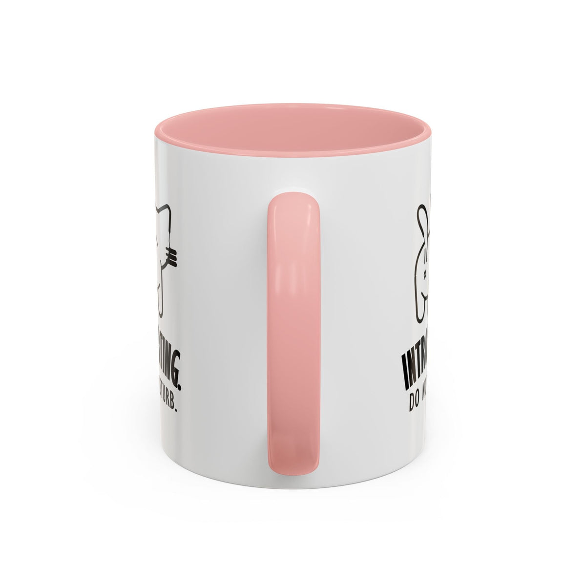 Introverting. Do Not Disturb. Two-Tone Cat Coffee Mug