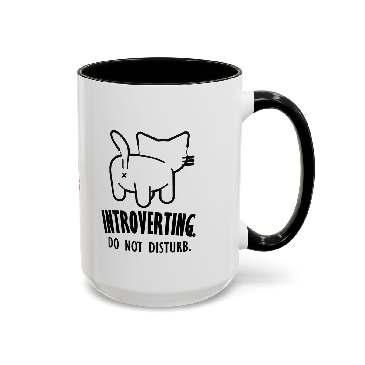 Introverting. Do Not Disturb. Two-Tone Cat Coffee Mug