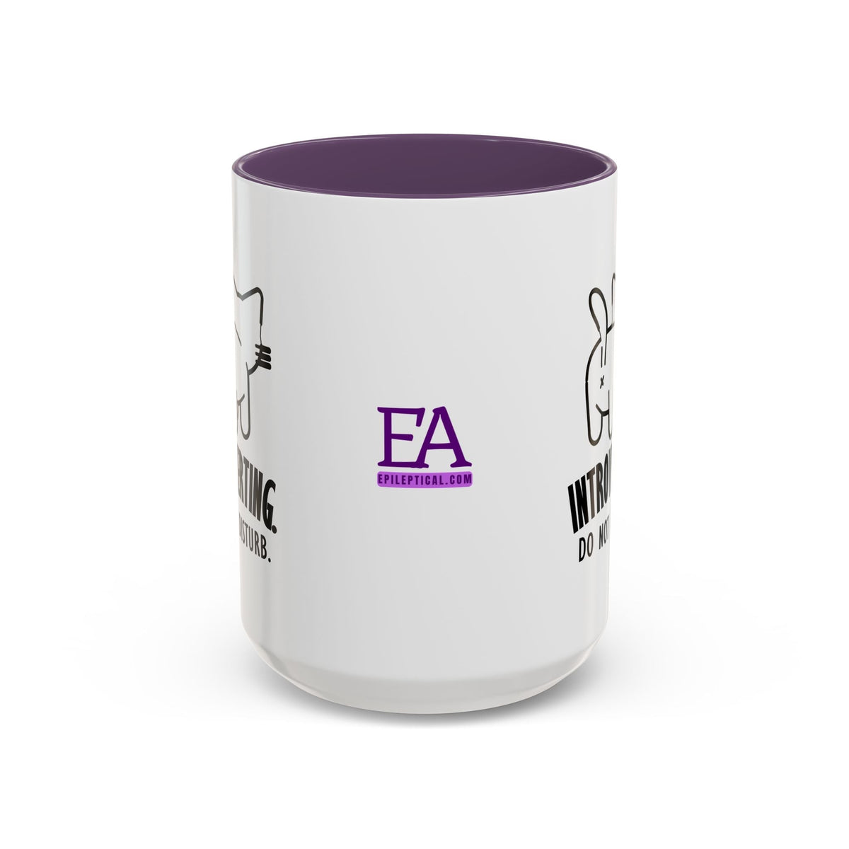Introverting. Do Not Disturb. Two-Tone Cat Coffee Mug