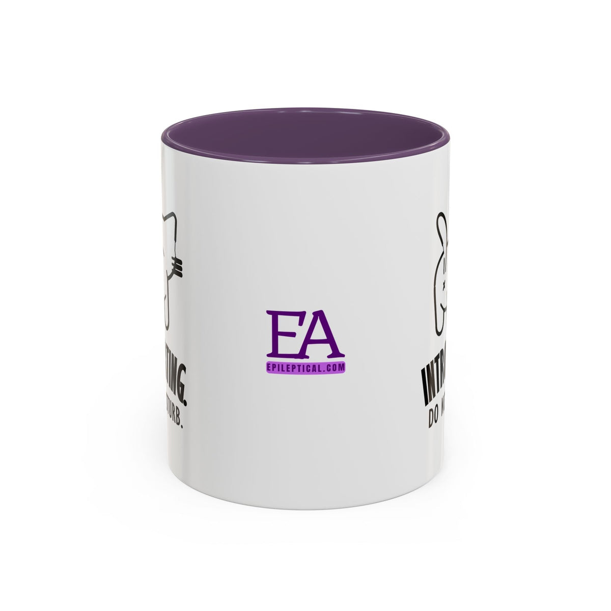 Introverting. Do Not Disturb. Two-Tone Cat Coffee Mug