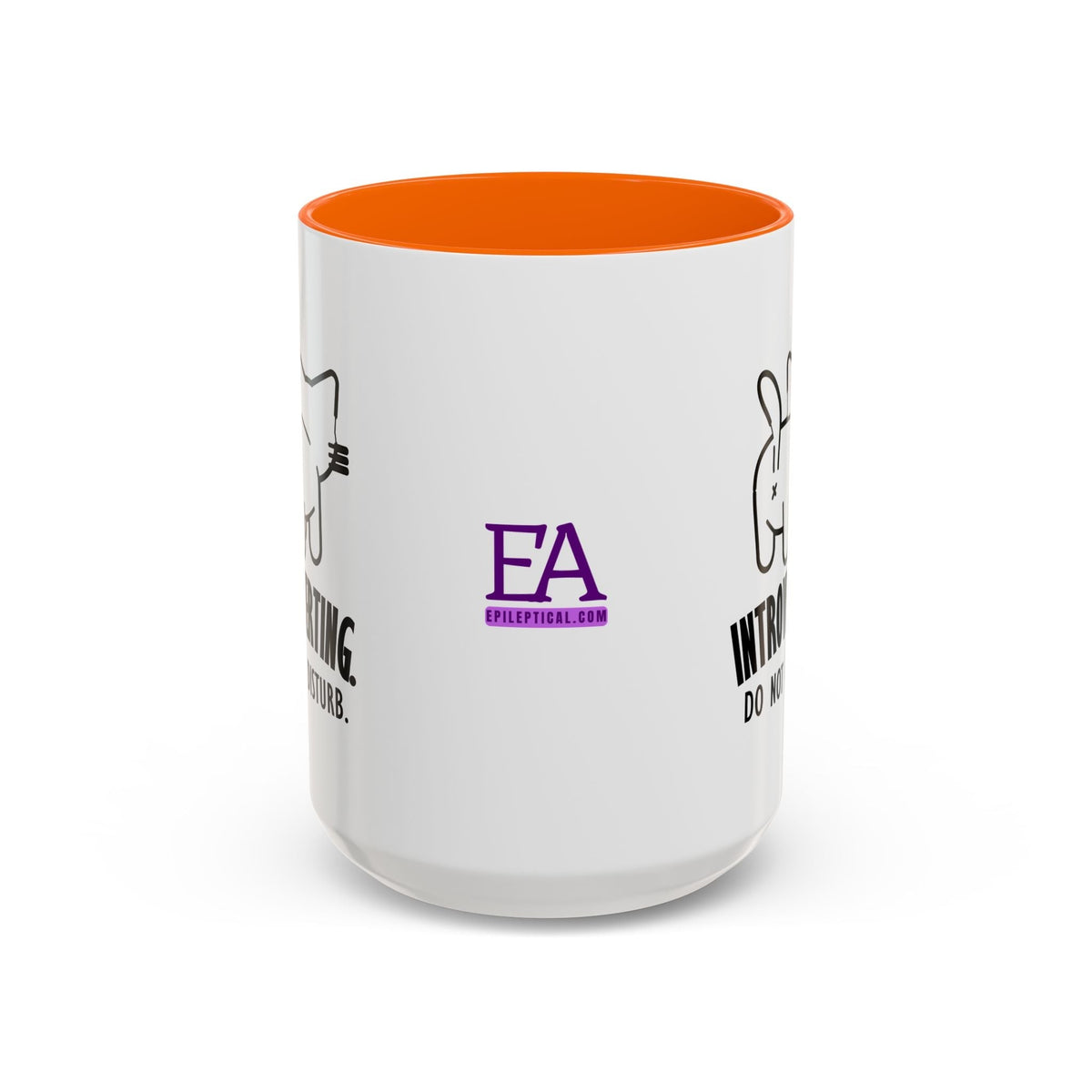 Introverting. Do Not Disturb. Two-Tone Cat Coffee Mug
