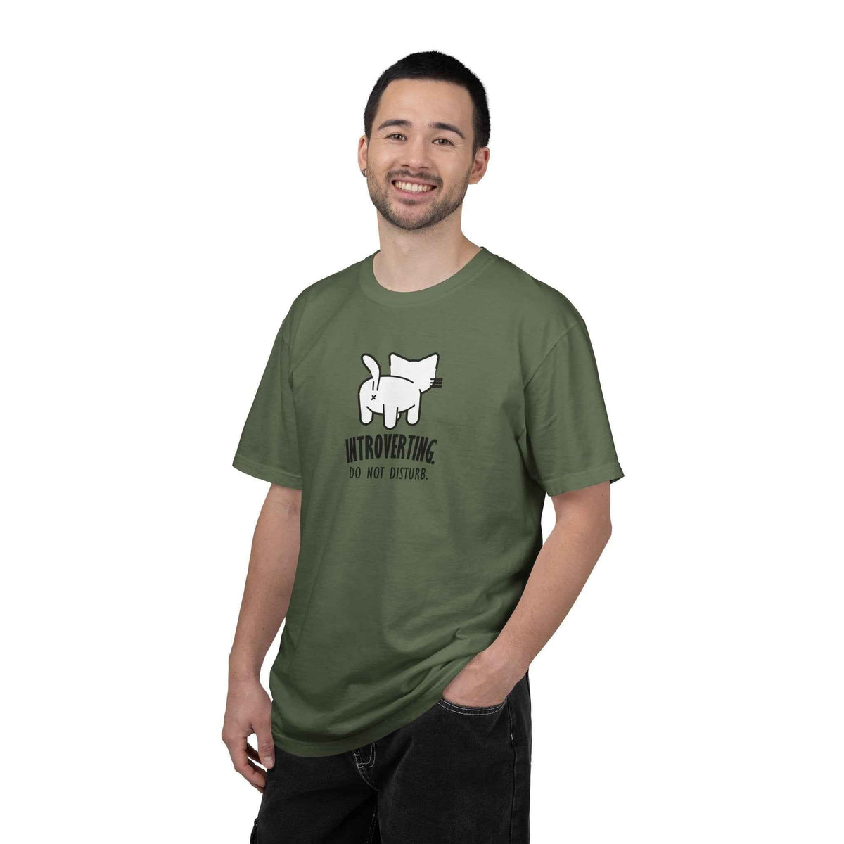 Introverting. Do Not Disturb. Unisex Cat T-Shirt