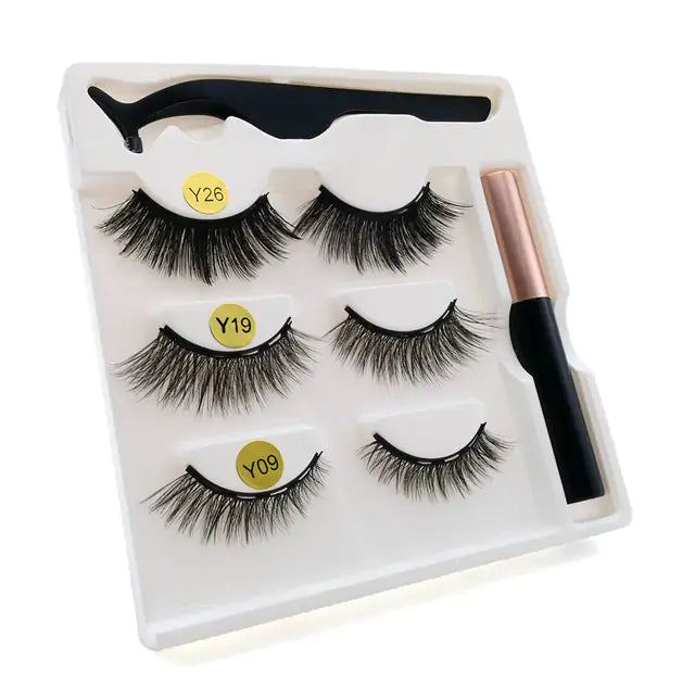 Premium 3D False Eyelashes with Magnetic Eyeliner