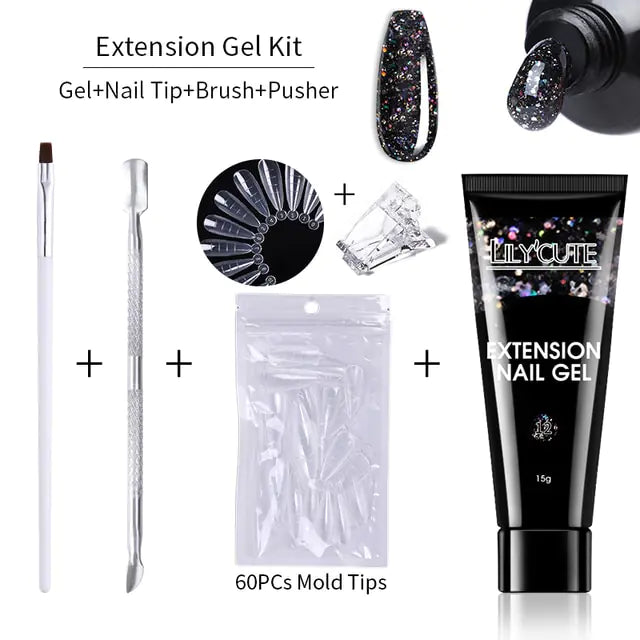 LILYCUTE Nail Extension Gel Set - Premium Nail Care