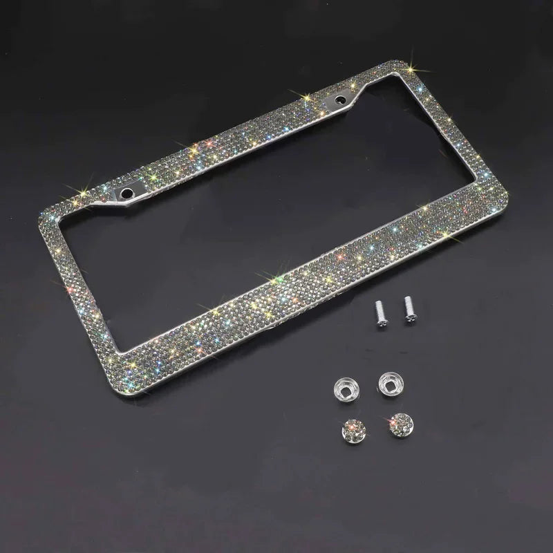 Juego de Marcos para Placas de Licencia con Brillantes Strass