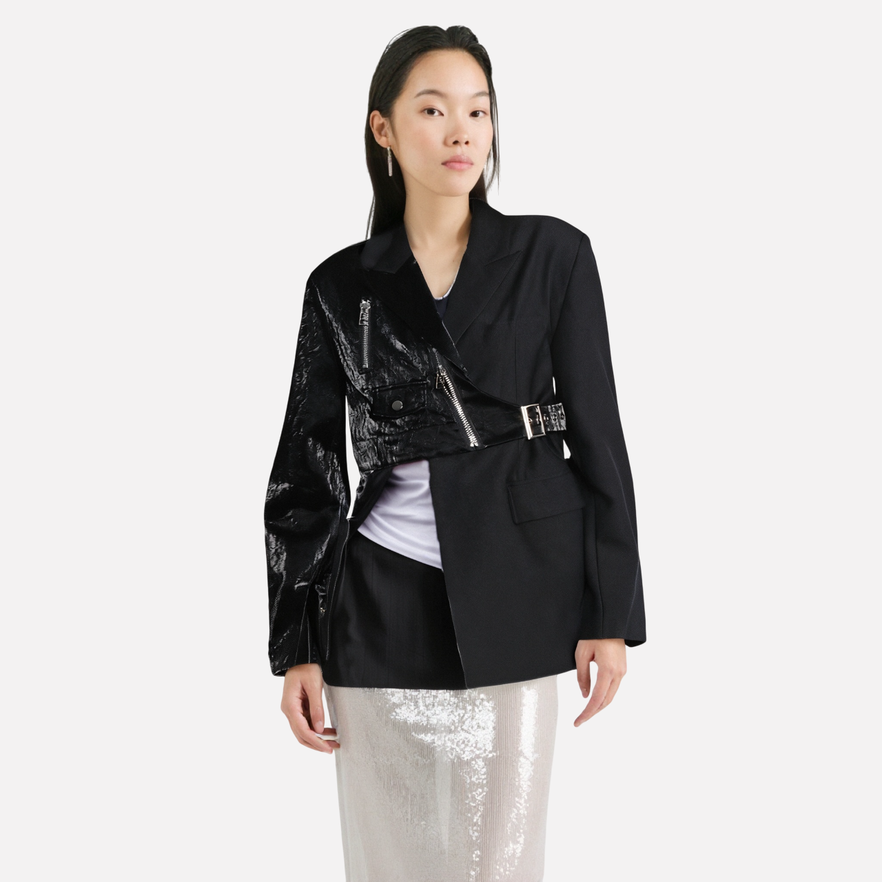 Irregular suit jacket women's waist cinched suit jacket - Korvel
