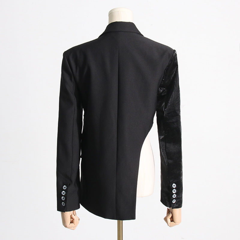 Irregular suit jacket women's waist cinched suit jacket - Korvel