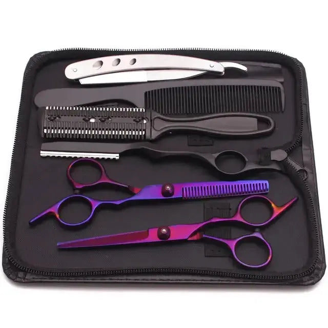 Juego de Tijeras de Peluquería de Acero Inoxidable Premium