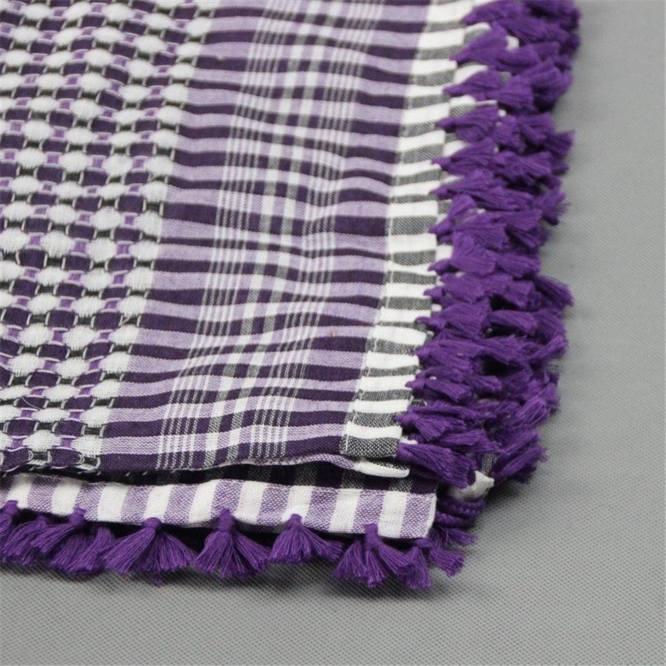 Ensemble de chapeau et écharpe en plaid traditionnel islamique pour hommes
