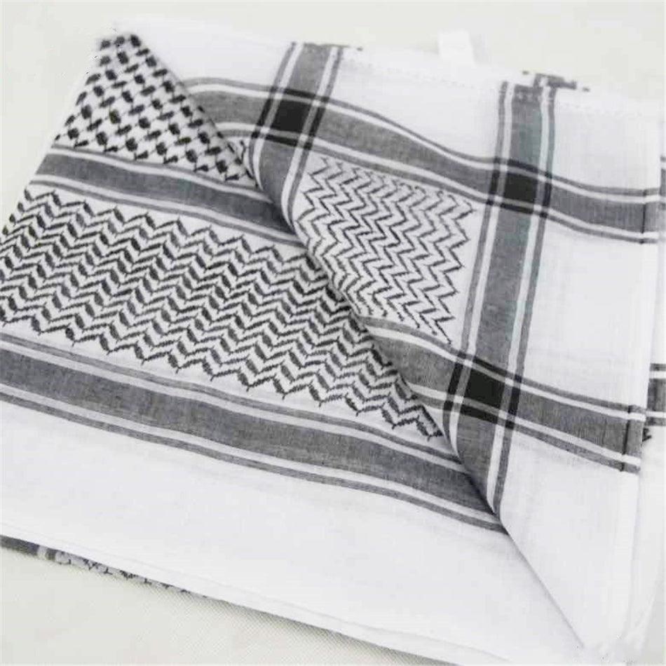 Ensemble de chapeau et écharpe en plaid traditionnel islamique pour hommes