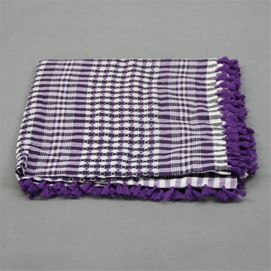 Ensemble de chapeau et écharpe en plaid traditionnel islamique pour hommes