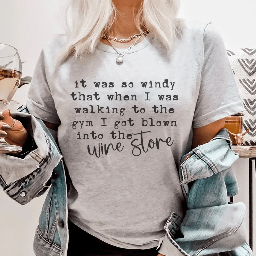 Windy Day Humor T-Shirt for Casual Style