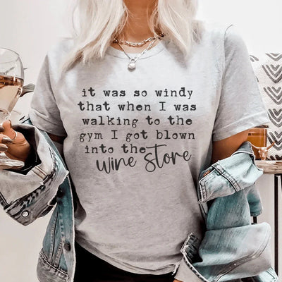 Windy Day Humor T-Shirt for Casual Style