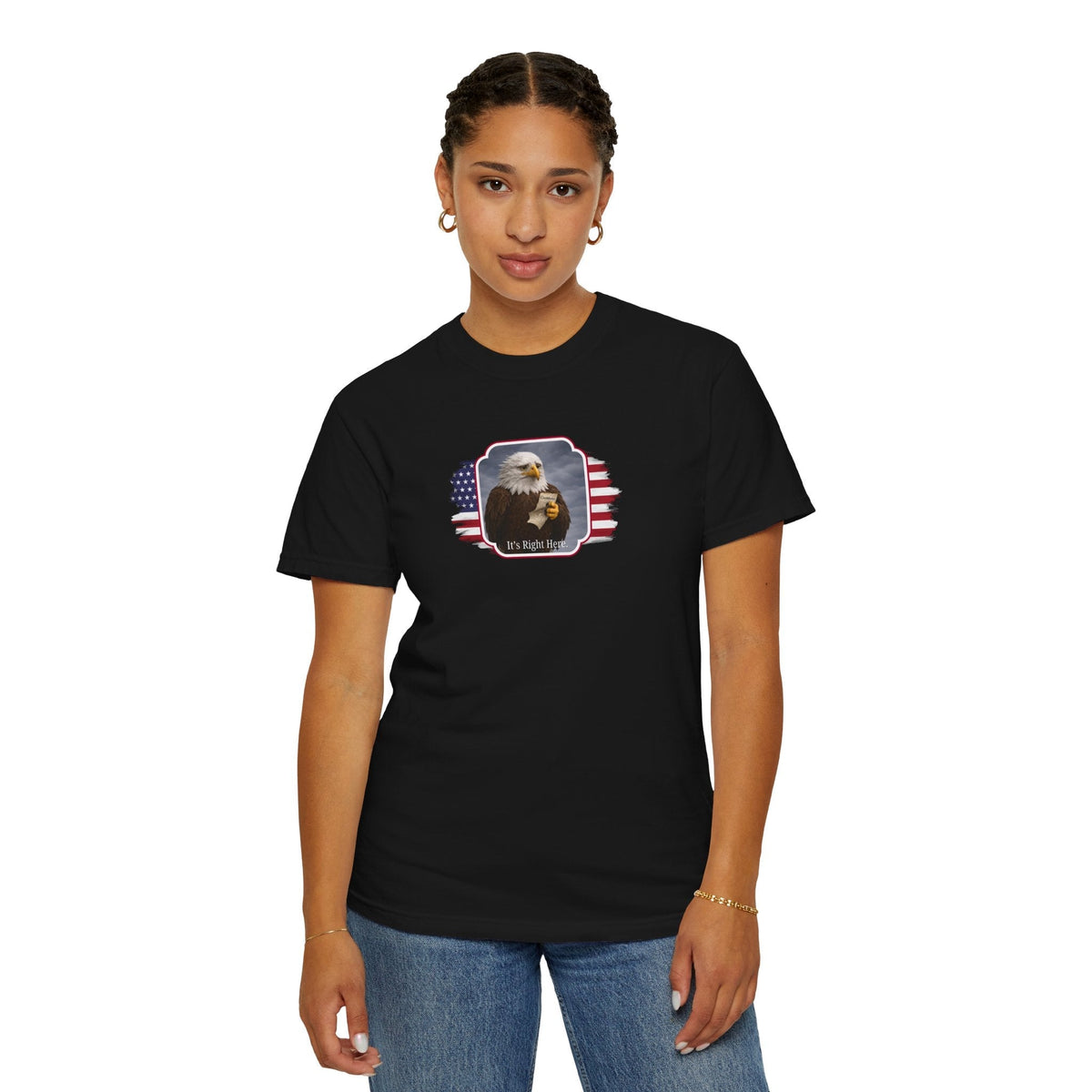 It’s Right Here Political Parody T-Shirt