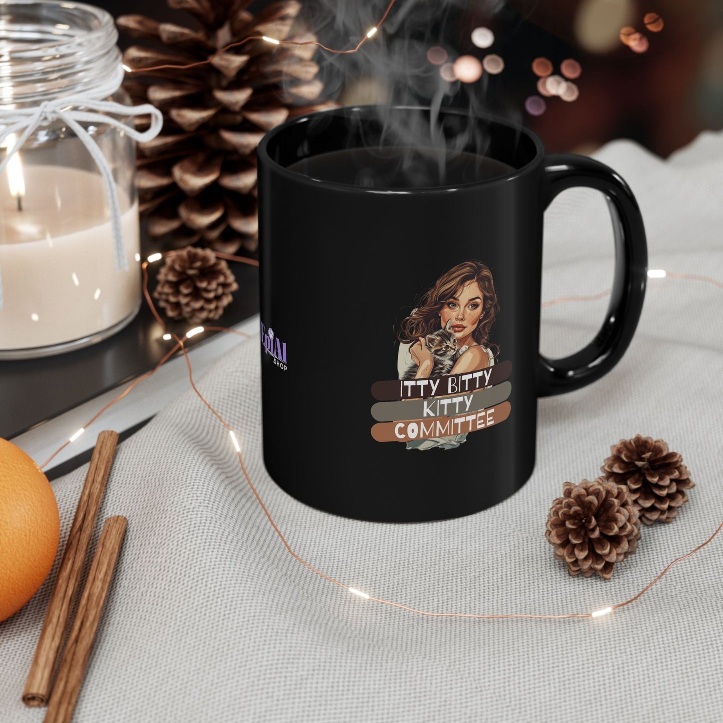 Itty Bitty Kitty Committee Mug - Whimsical Cat Design