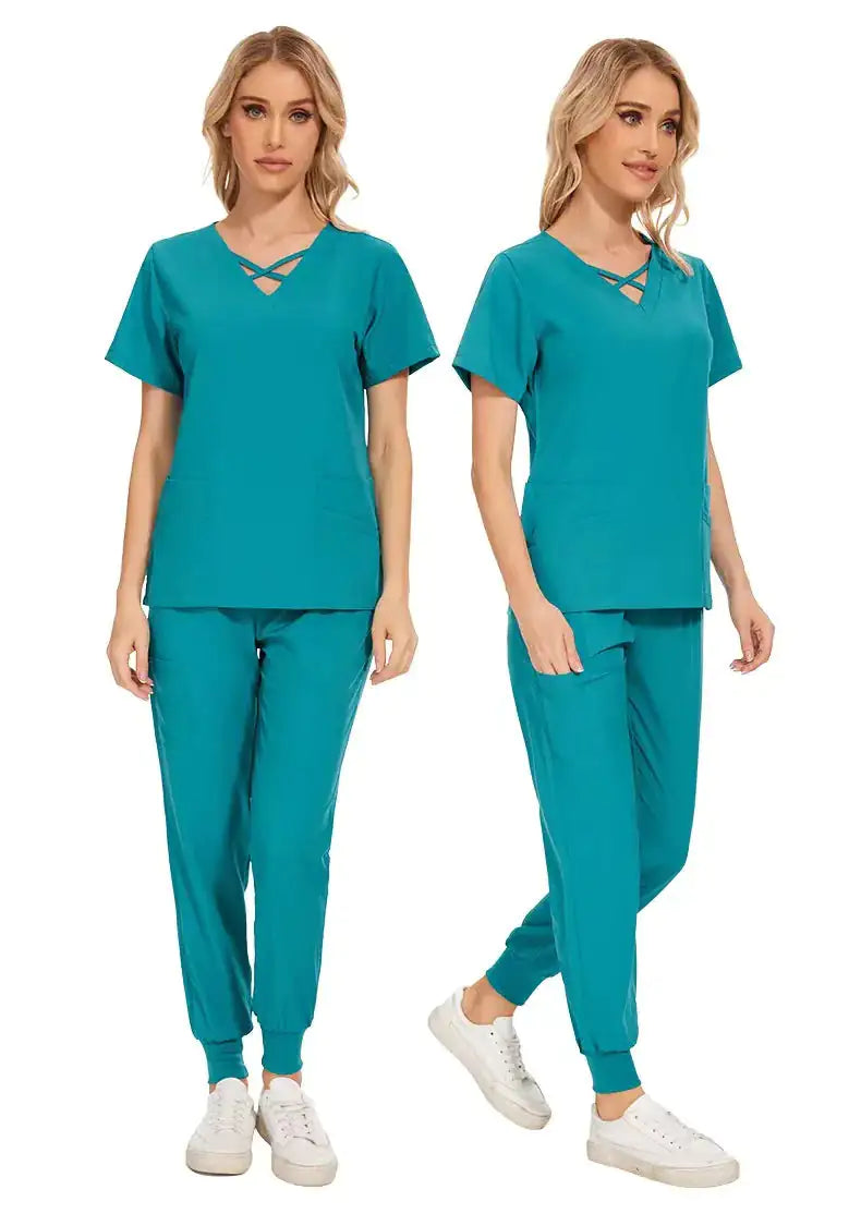 Slim Fit Women's Stretch Scrub Set for Medical Professionals