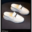 Sandales à plateforme blanches en cuir pour femmes - Style Baotou