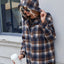 Ivy Lane Plaid Button Up Long Sleeve Hooded Jacket - Korvel