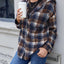 Ivy Lane Plaid Button Up Long Sleeve Hooded Jacket - Korvel