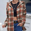 Ivy Lane Plaid Button Up Long Sleeve Hooded Jacket - Korvel