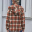 Ivy Lane Plaid Button Up Long Sleeve Hooded Jacket - Korvel