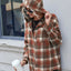 Ivy Lane Plaid Button Up Long Sleeve Hooded Jacket - Korvel
