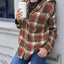 Ivy Lane Plaid Button Up Long Sleeve Hooded Jacket - Korvel