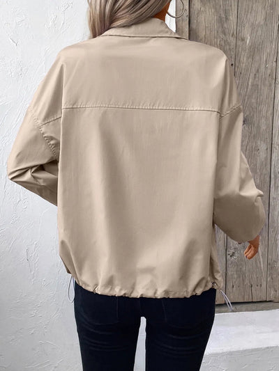 Ivy Lane Pocketed Zip Up Long Sleeve Jacket - Korvel