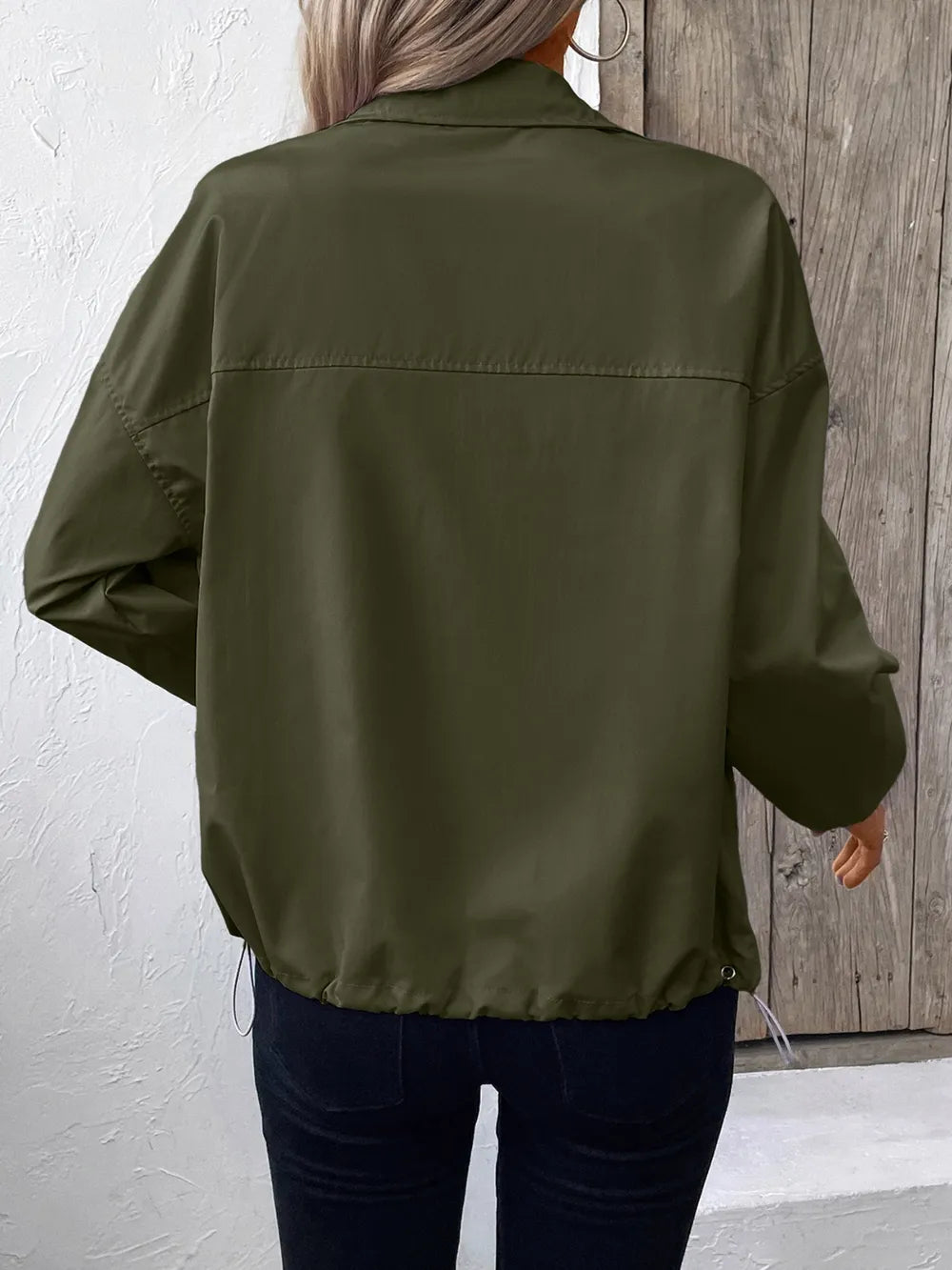 Ivy Lane Pocketed Zip Up Long Sleeve Jacket - Korvel