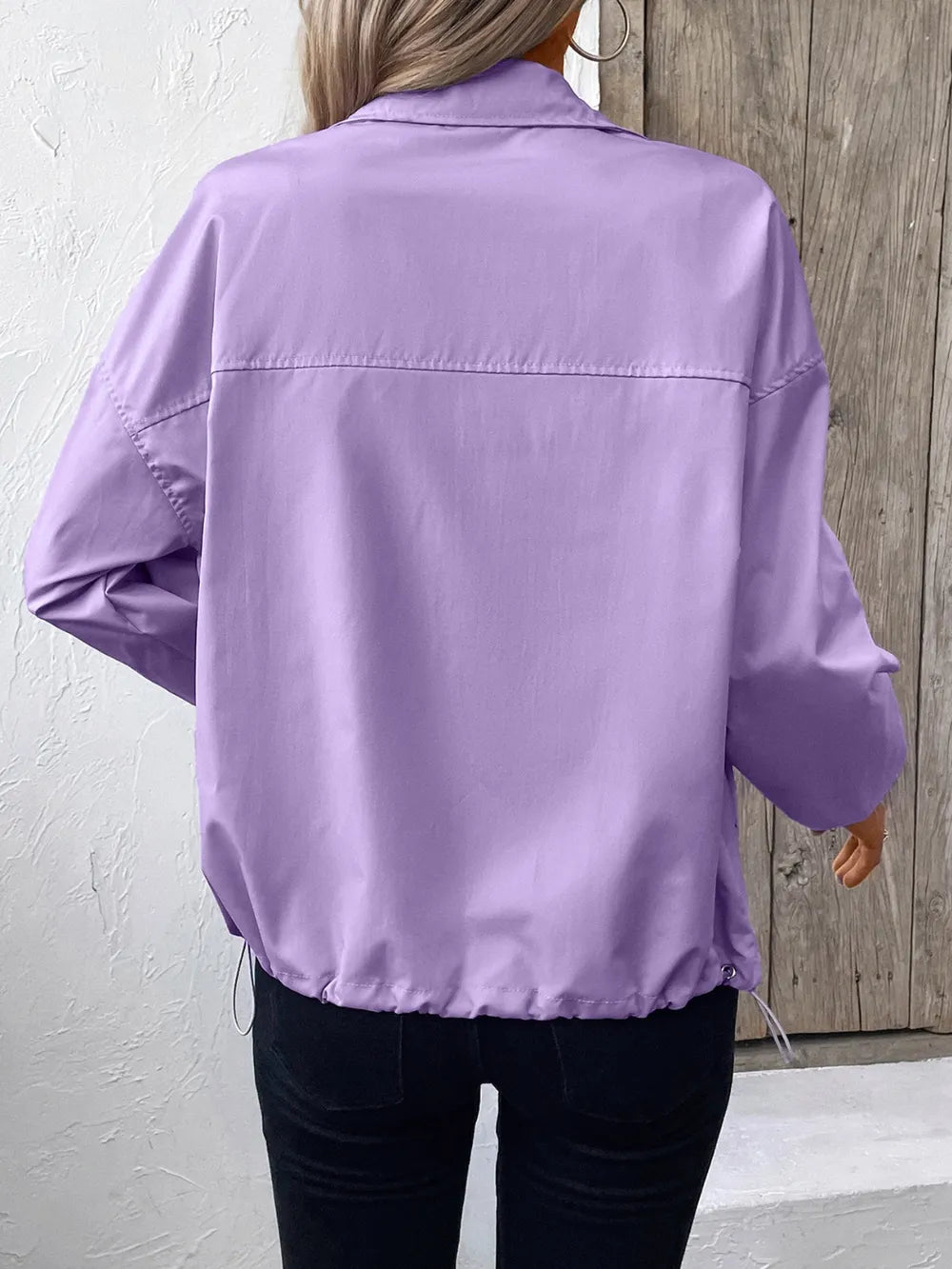 Ivy Lane Pocketed Zip Up Long Sleeve Jacket - Korvel