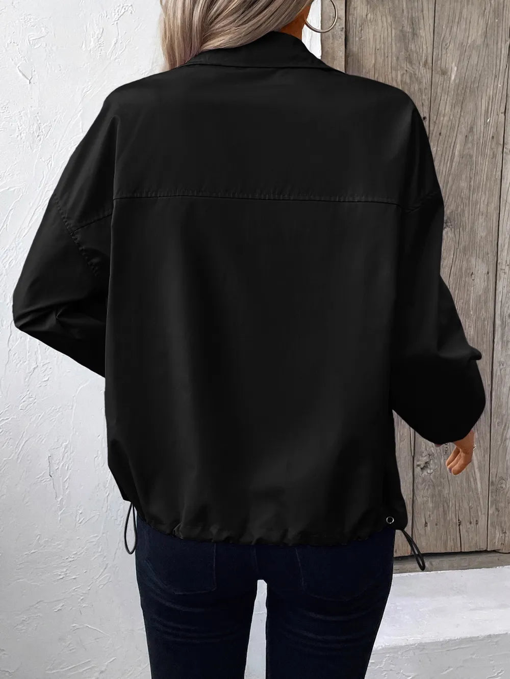 Ivy Lane Pocketed Zip Up Long Sleeve Jacket - Korvel