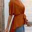 Ivy Lane Tied Round Neck Half Sleeve Blouse