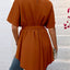 Ivy Lane Tied Round Neck Half Sleeve Blouse