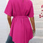 Ivy Lane Tied Round Neck Half Sleeve Blouse