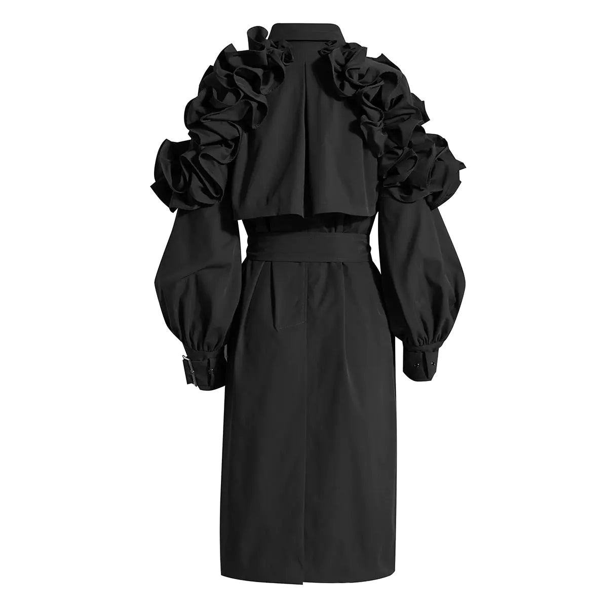Manteau Trench à Volants
