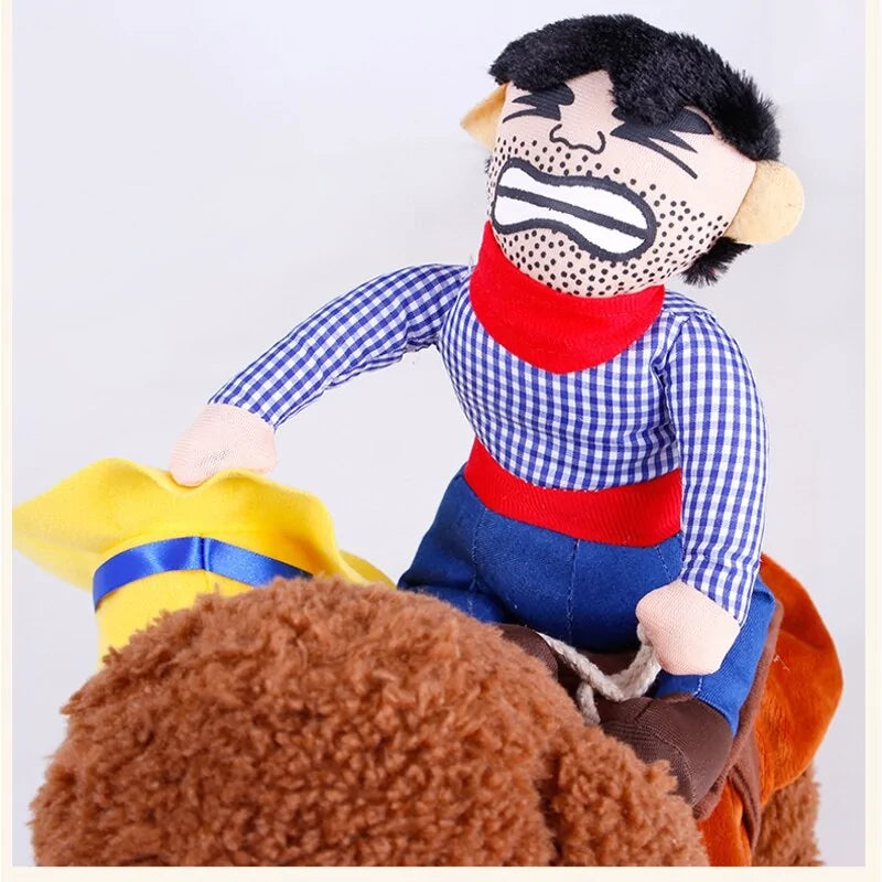 Costume de Chien Cowboy à Cheval