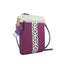 Bolso Cruzado de Cuero Lily - Blanco Salado/ Sandía