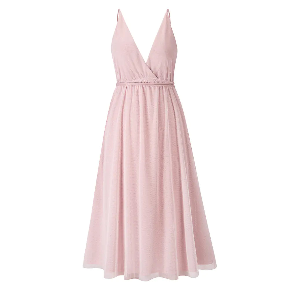 Robe à bretelles en gaze élégante européenne américaine