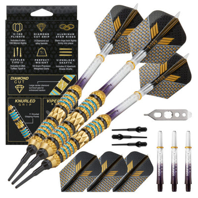 Viper Wizard Soft Tip Darts - Blue/Black - 18g Precision - Korvel