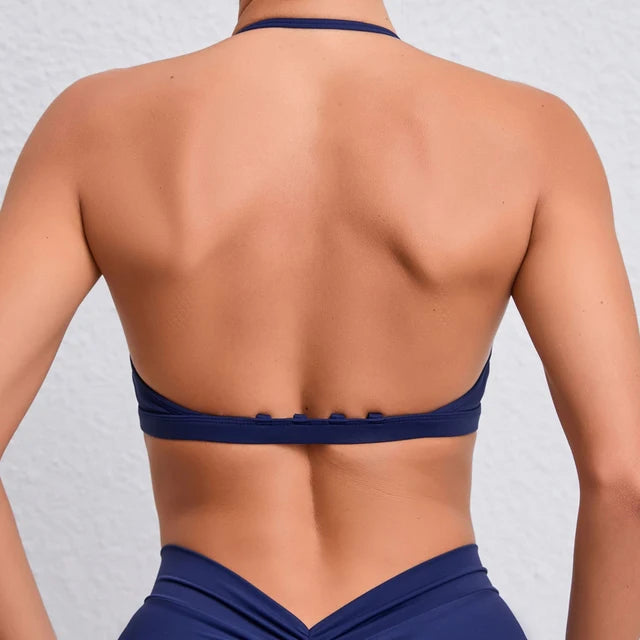 Pantalons de yoga en nylon V Back pour femmes