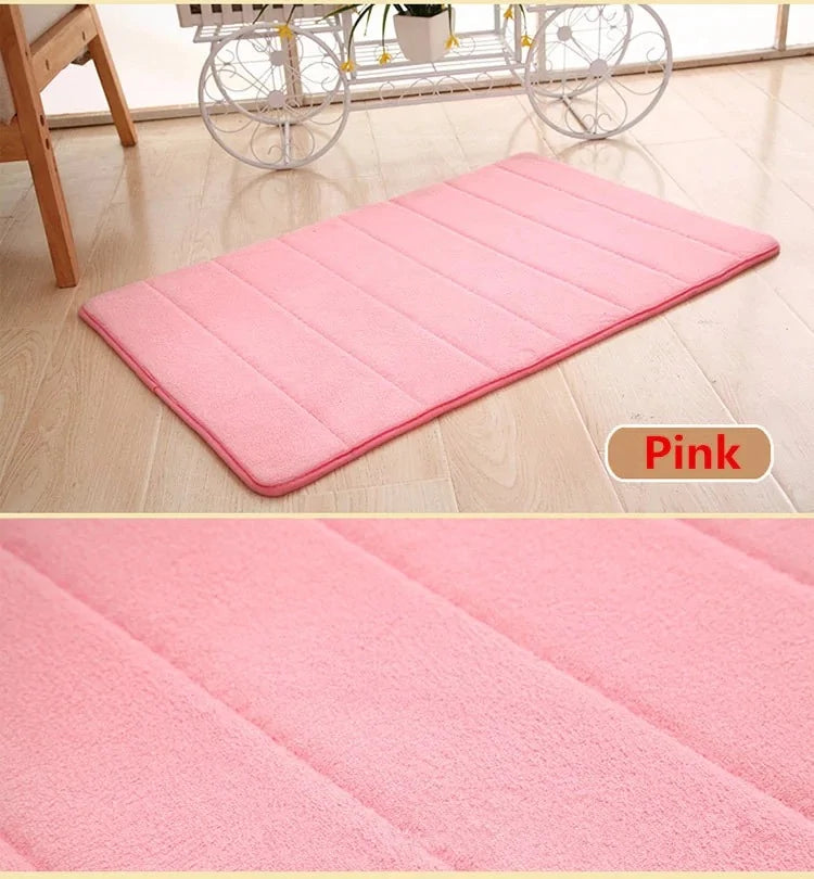 Tapis de bain en mousse à mémoire de forme en corail de luxe