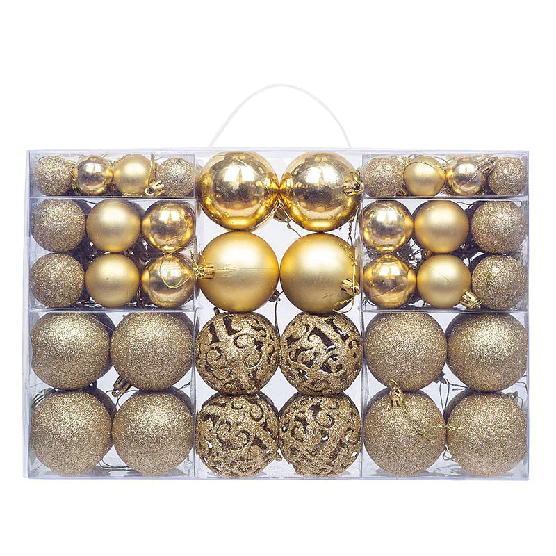 Decoraciones de Bolas de Navidad Premium - Set de 100 Piezas