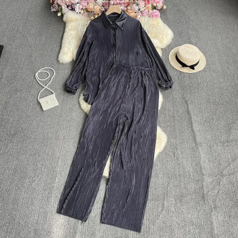 Elegant Pleated Set for Women